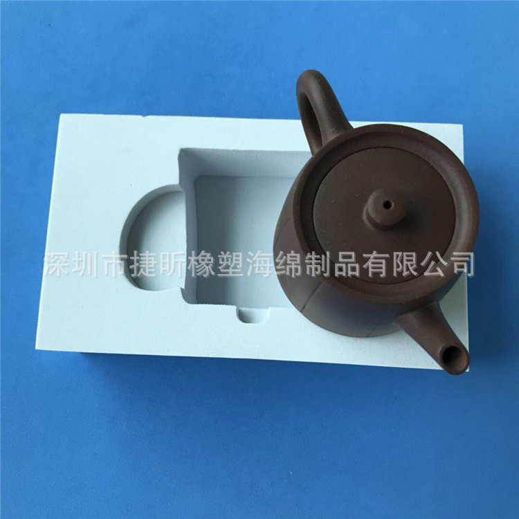工厂供应紫砂壶eva内衬包装 防摔 cnc雕刻一次成型泡棉内托