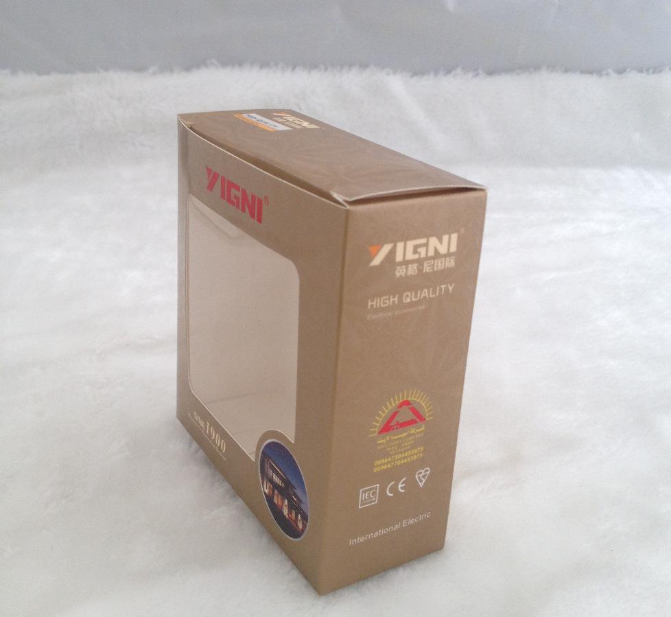 定 做 白卡纸质开窗电器内包装纸盒按样品制作平板胶印工厂做盒子