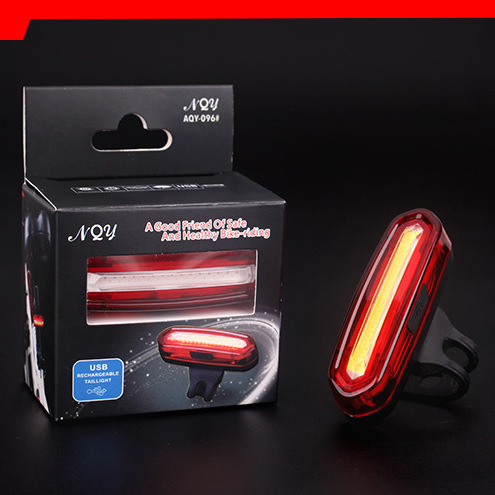 AQY-096 bicicleta luz trasera USB de carga luz de advertencia bicicleta de montaña montar accesorios de equipo (multi-estilo)