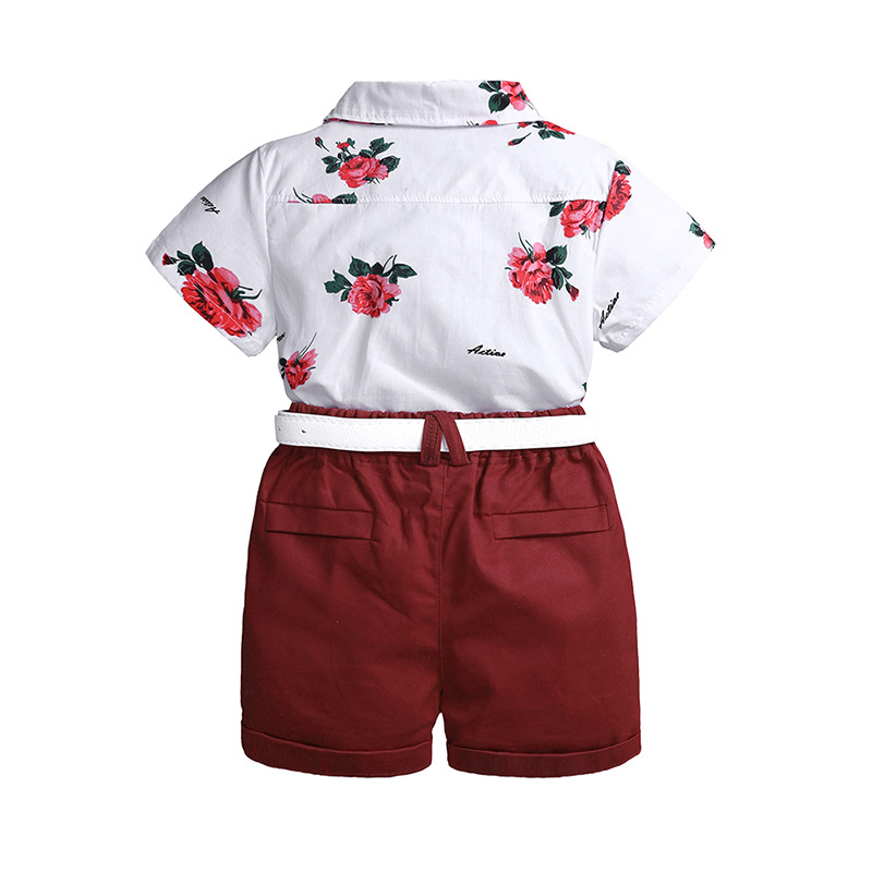Boys' Short-Sleeved Suit, Summer Boys' Casual Suit, Small and Medium-Sized Children's Shirt Two-Piece Set, One-Piece Dropshipping Boys' Short-Sleeved Suit, Summer Boys' Casual Suit, Small and Medium-Sized Children's Shirt Two-Piece Set, One-Piece Dropshipping