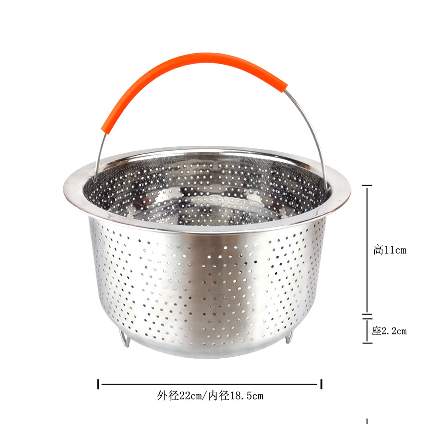 304 vapor de acero inoxidable hogar espesado olla de arroz vapor incorporado vapor de acero inoxidable con mango