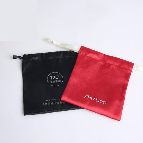 Customized satin silk storage bag, custom wig imitation silk bundle pocket, printable and washable, dance shoe satin bundle pocket