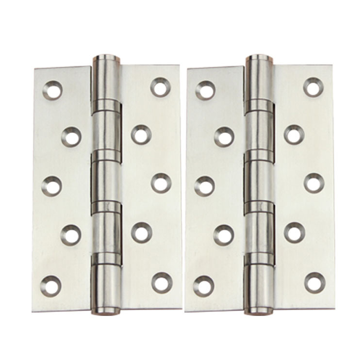 Bisagra de acero inoxidable 304 de 5 pulgadas con orificio en forma de S para puertas interiores, bisagra silenciosa con rodamiento de bolas, bisagra plana de estilo europeo estándar.