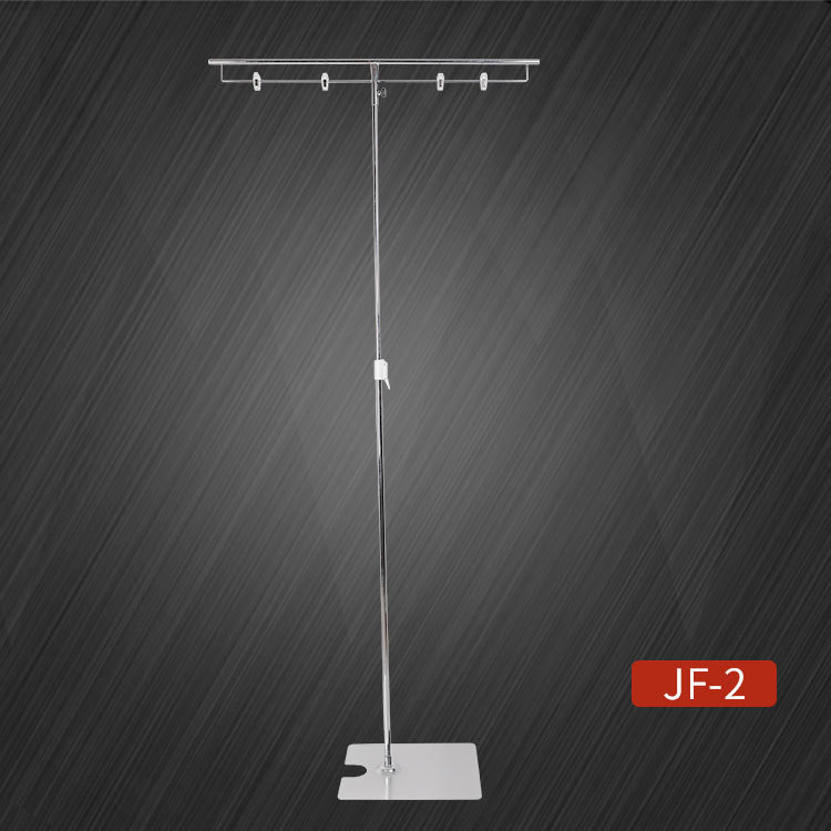 大型落地T型架pop挂画架伸缩促销架超市不锈钢海报标识pop展示架