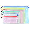 Transparent file bag A4 grid PVC zipper bag waterproof data bag file bag printed logo advertising bag