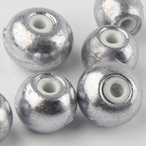 Magnetic Ring Lead, Fishing Tackle Lead Sinker for Carp and Bighead Carp, Ceramic Abacus-Shaped Lead Sinker, Through-Hole Ceramic Ring Positioning Lead for Male Fish