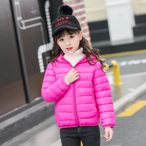  new warm cotton jackets for small and medium-sized children, boys and girls, autumn and winter children's lightweight down cotton clothes