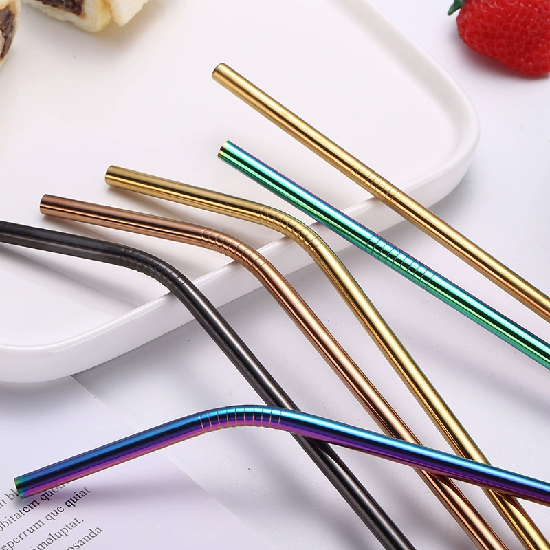 Straw stainless steel, creative metal milk tea, set, custom-made