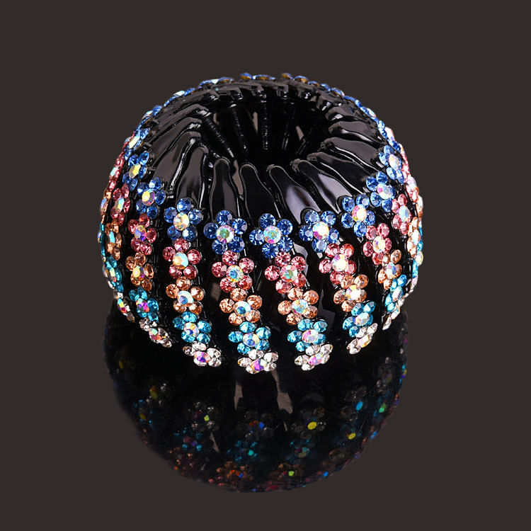 Nuevo Nido de Pájaro updo artefacto bola perezosa cabeza pelo anillo Cola de Caballo pelo clip danza rhinestone tocado accesorios para el cabello horquilla para las mujeres image 13