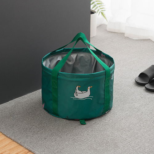 Travel foot bag, foot wash bucket, folding laundry basin, outdoor water bag, water storage storage bag, wash basin, portable large