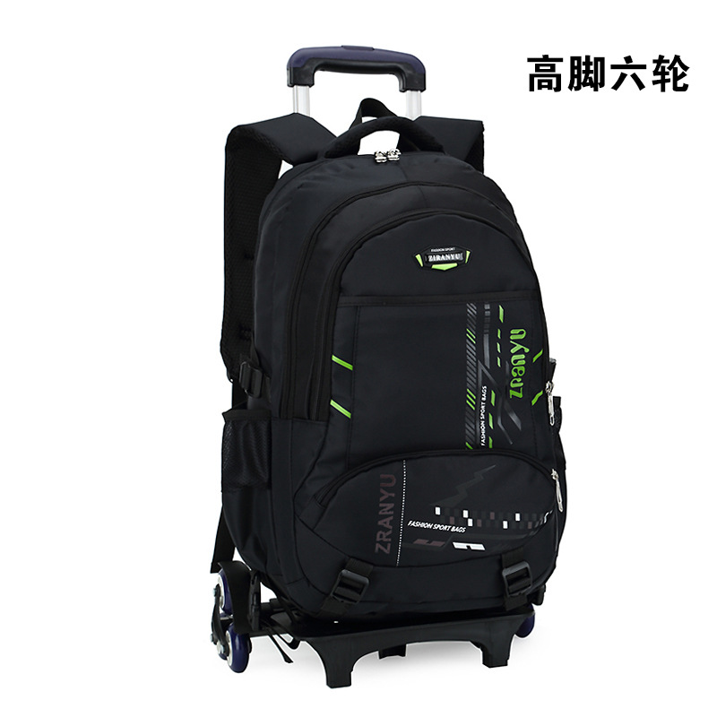 Mochila Escolar con Ruedas para Niños, Diseño de Peces Naturales, Reduce la Carga, para Niños y Niñas, Estudiantes de Primaria y Secundaria, Grados 3-6, Ligera