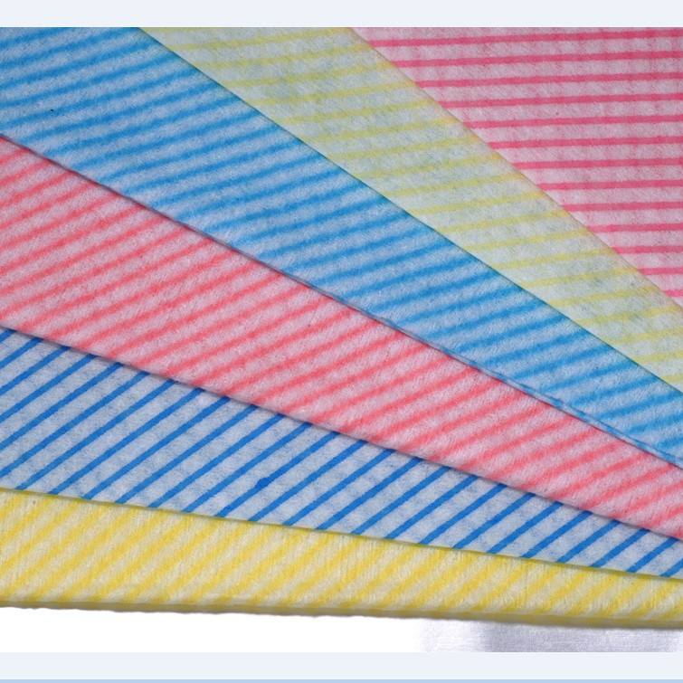 厂家供应水刺无纺布斜纹印花一次性抹布懒人清洁抹布