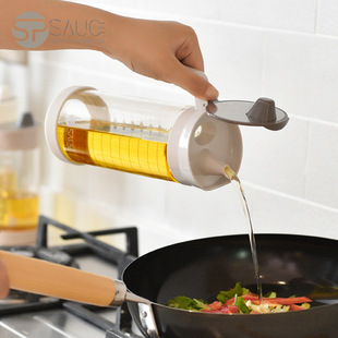 Glass Liquid Seasoning Bottle Sauce and Vinegar Oil Pot Leakproof Food Grade Cooking Wine Jar 480ml 580ml Upgrade