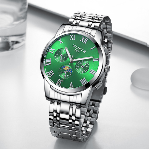 Wallis men's watch steel band business waterproof cross-border watch men's luminous watch quartz watch wholesale dropshipping