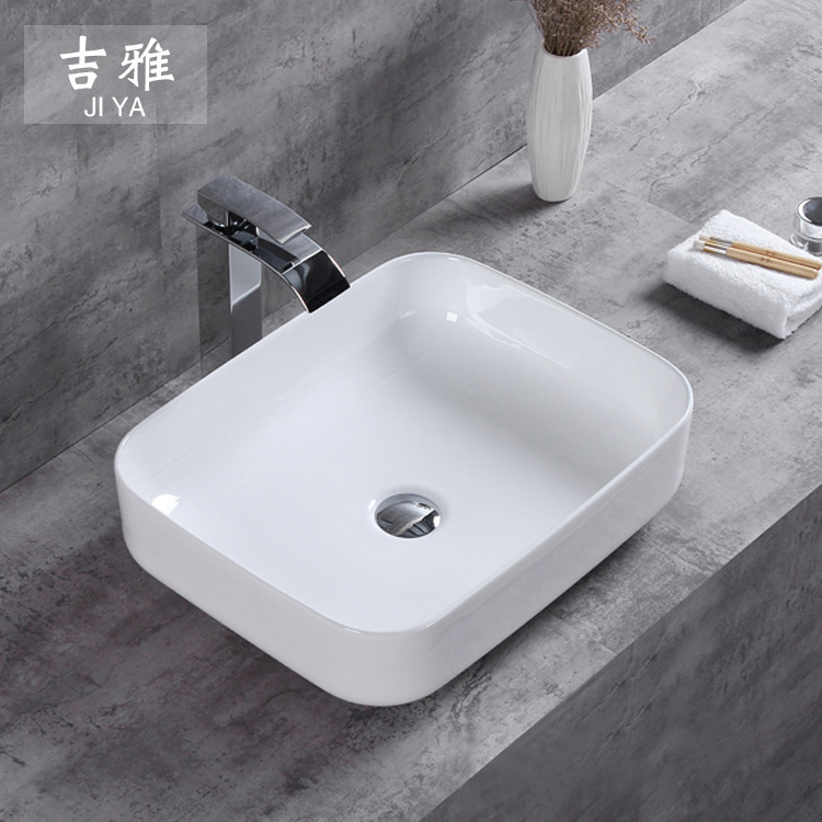 Hotel lavabo de baño lavabo de cerámica 5814 cerámica Cuenca independiente Cuadrada Cuenca del arte