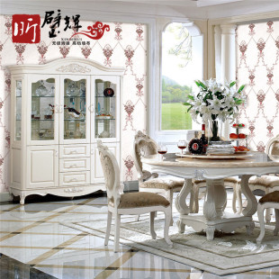 Non-woven seamless wall covering European-style three-dimensional embroidery wall covering bedroom living room background bedroom factory direct sales