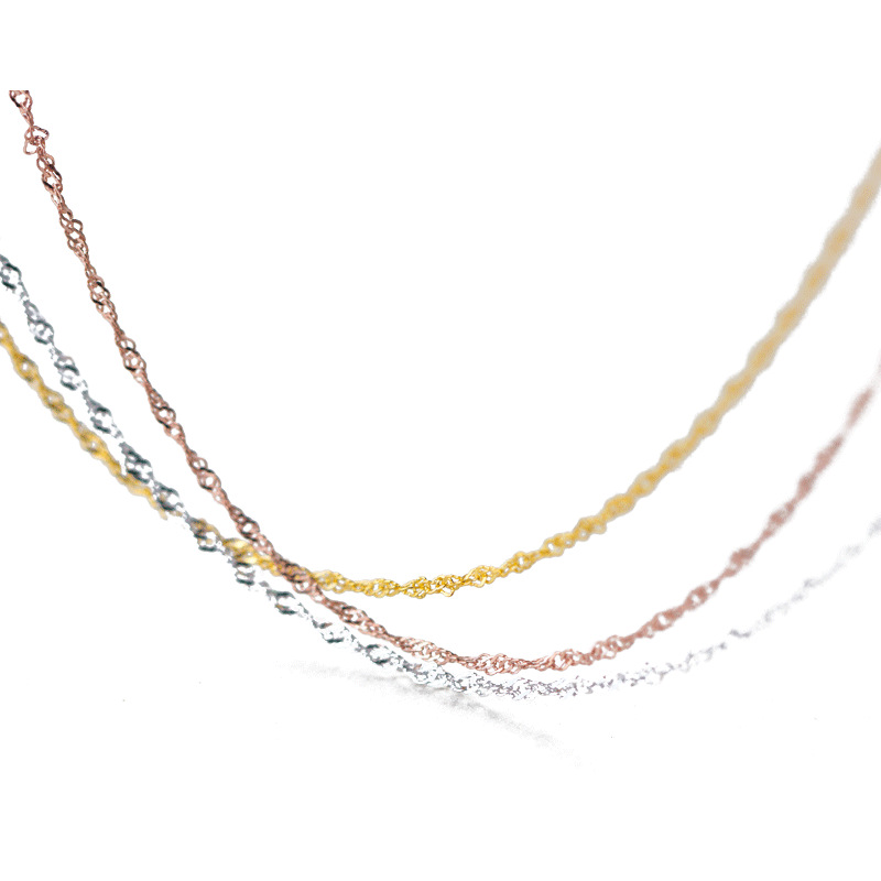 S925 collar de plata cadena de cadena D1550