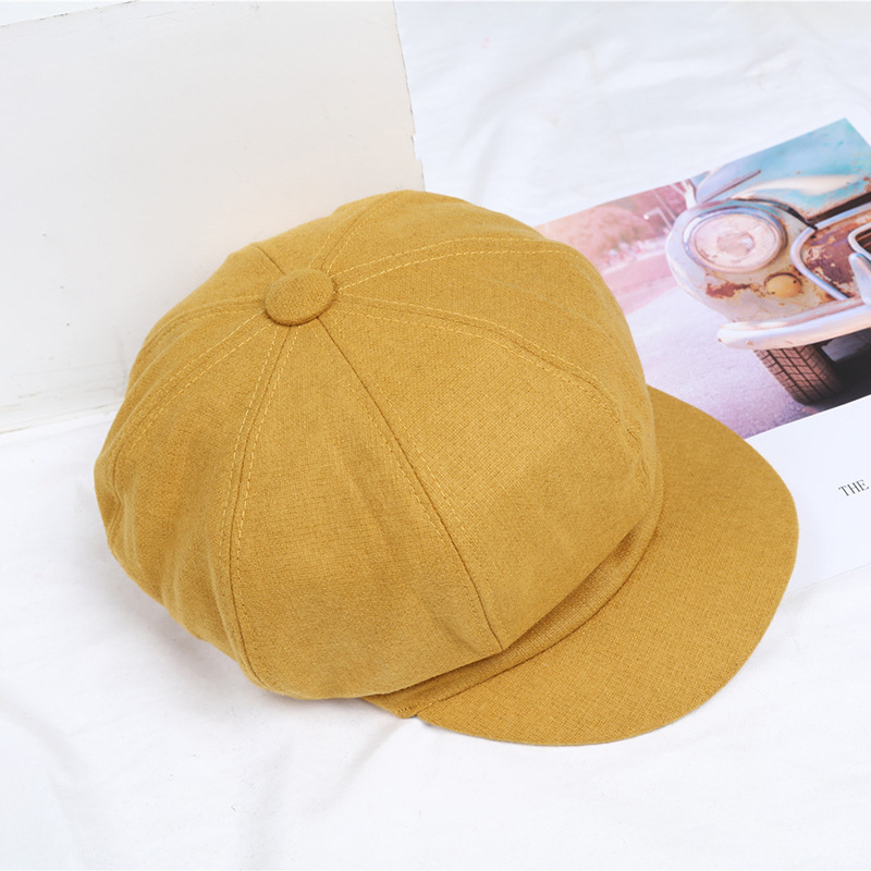 Boina 2020 Otoño e Invierno vintage lana octogonal sombrero ocho piezas pintor sombrero artístico femenino moda juvenil sombrero cálido