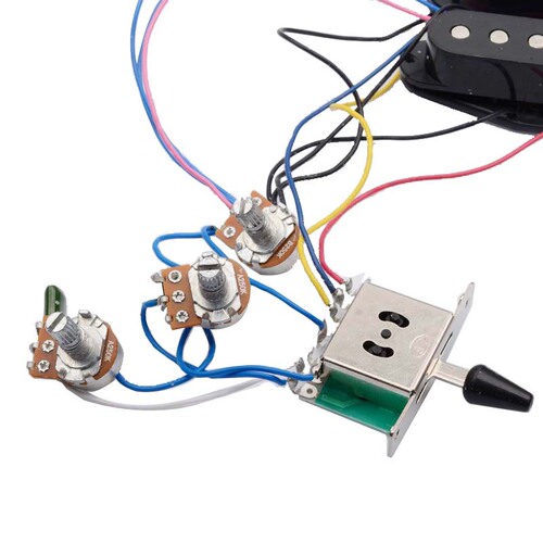 ST electric guitar single pickup full set of circuit with pickup 250K potentiometer electric guitar connection circuit