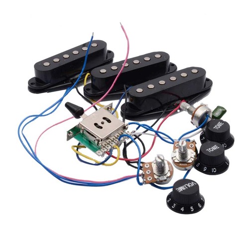ST electric guitar single pickup full set of circuit with pickup 250K potentiometer electric guitar connection circuit