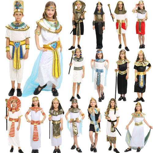 Halloween children's boy heroic Egyptian little warrior costume small Pharaoh prince cosplay costume party dress