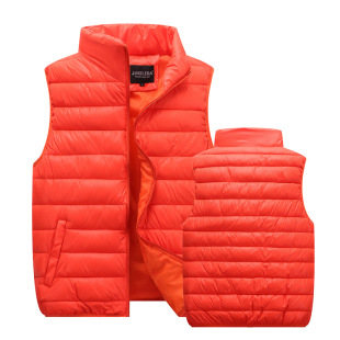 Couple's Cotton Vest Autumn and Winter Korean Style Slim-fit Hooded plus size Down Cotton Vest Men's and Women's Down Cotton Winch Jacket