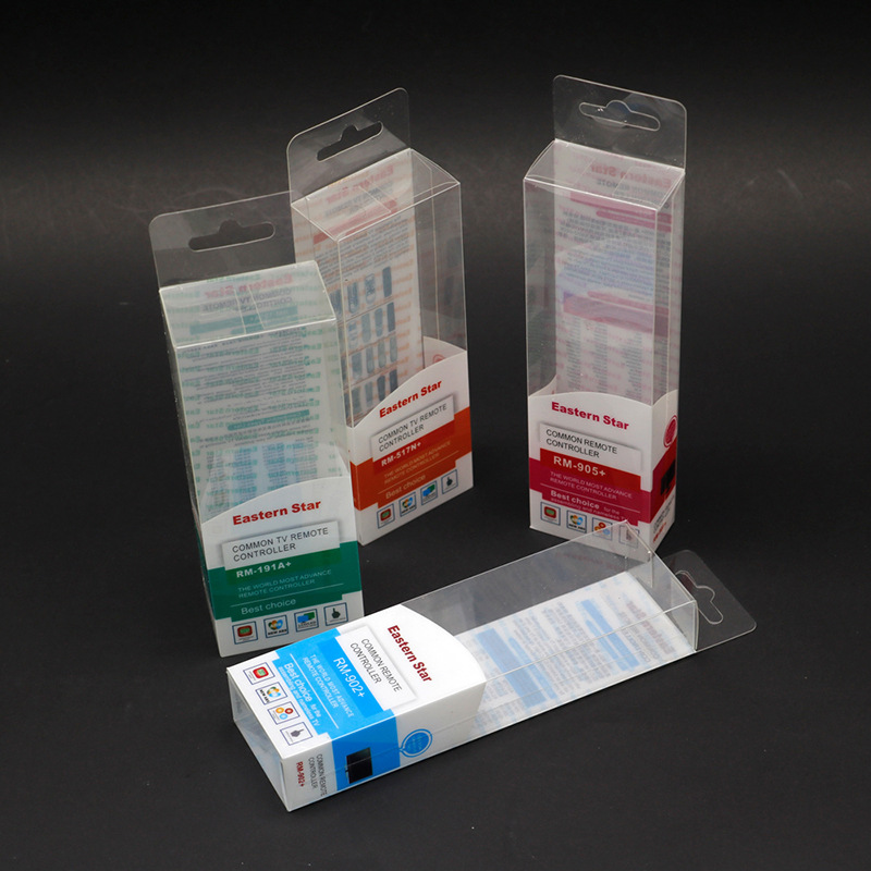 厂家供应PVC遥控盒包装盒PVC彩盒pet折盒烫金盒pp磨砂盒子礼盒