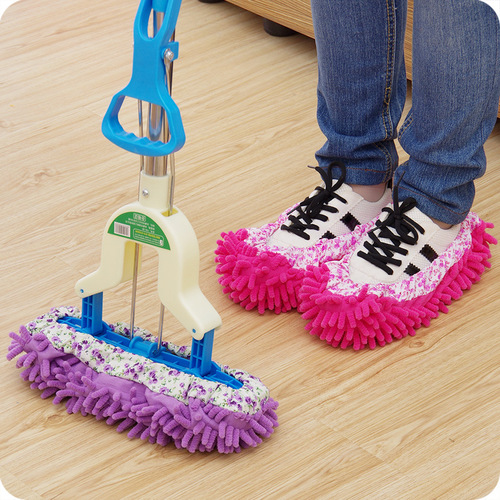 Chenille shoe covers, lace floor cleaning lazy shoe covers, removable and washable slipper covers, single price