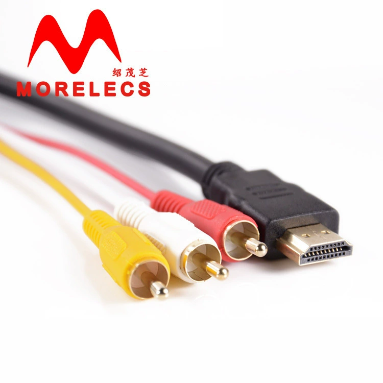 Видеоусиление HDMI к линии 3RCA конвертация HDMI к AV линие V трицветной дифференциальный аудиолинии