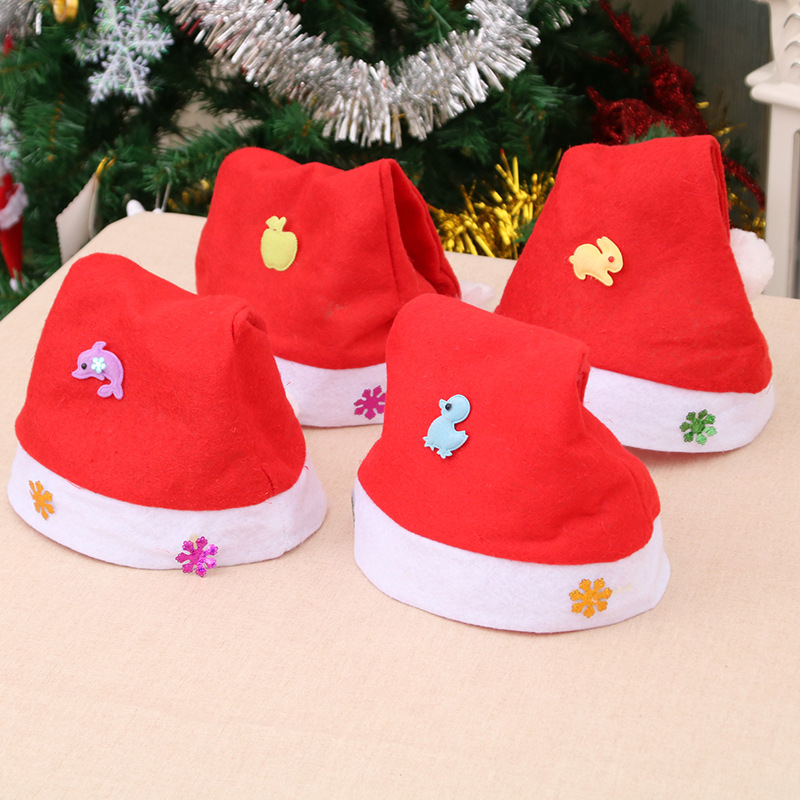 Sombrero de Navidad para niños Calcomanías de Navidad para niños Sombrero de Niños de dibujos animados
