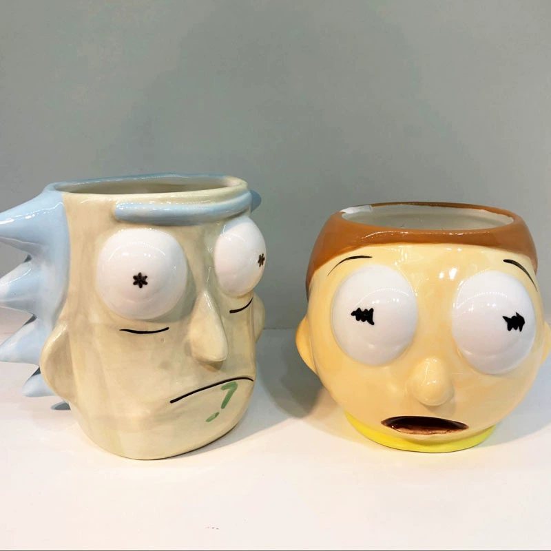 3D керамическая кружка, дизайны мультяшного старика и ребенка, подарочная кружка 301–400 мл