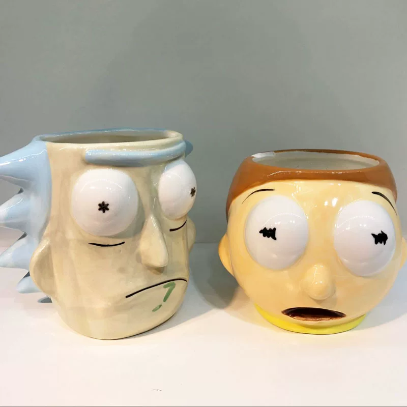 3D керамическая кружка, дизайны мультяшного старика и ребенка, подарочная кружка 301–400 мл