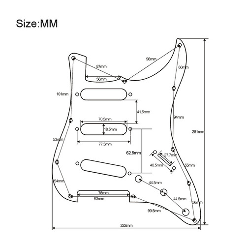 Guitar accessories St Sq single electric guitar pickguard electric guitar pickguard front cover SSS electric guitar panel