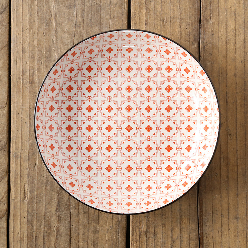 8 인치 쌀 접시-빨간색 네트워킹