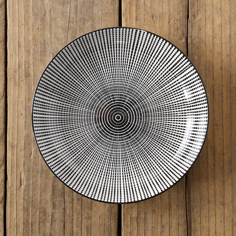 8 인치 쌀 접시-검은 눈동자