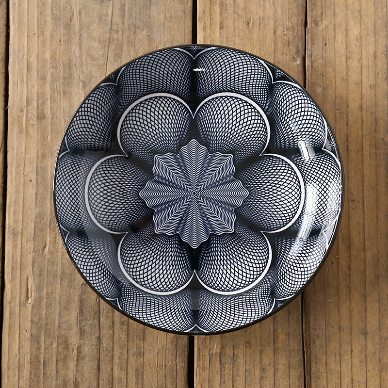 8 인치 쌀 접시-다크 블루 Liuhe