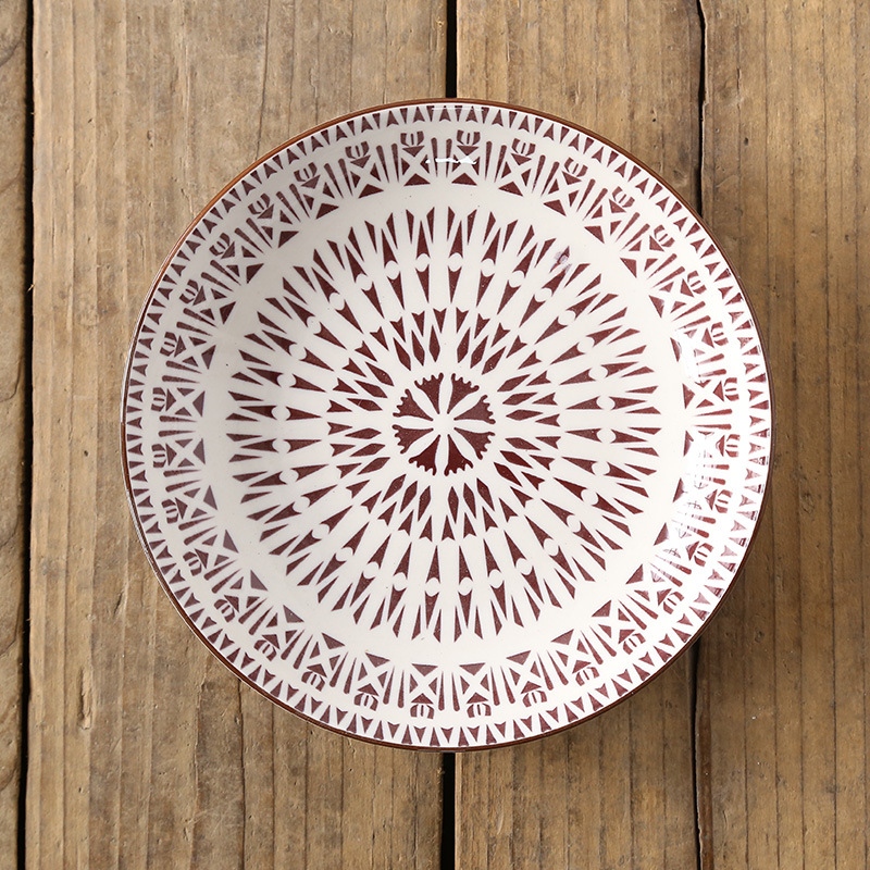 8 인치 쌀 접시-보라색 해바라기