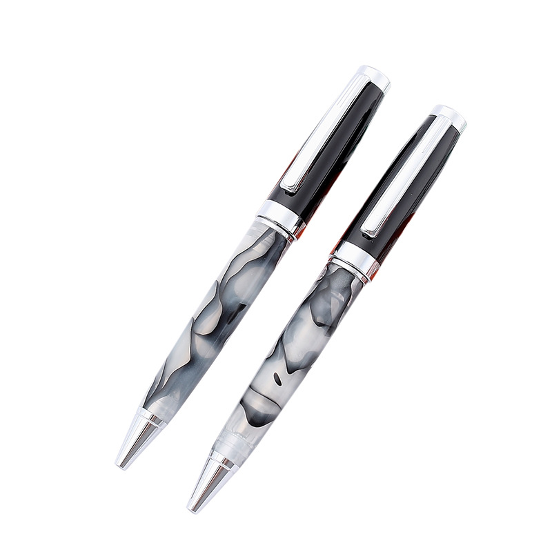 Fábrica al por mayor metal acrílico giratorio bolígrafo negocio publicidad regalo pluma impresa LOGO entrega de una sola pieza