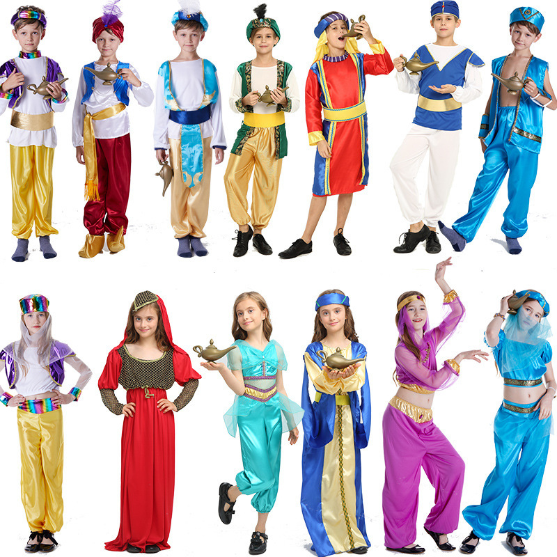 Aladdin Prince Halloween Children's Costume Aladdin Magic Lamp Outfit for Boys Masquerade Performance Aladdin Prince Halloween Children's Costume Aladdin Magic Lamp Outfit for Boys Masquerade Performance