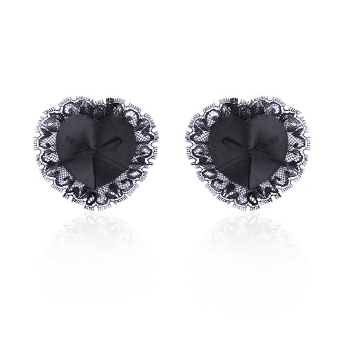 Manufacturer wholesale leather lace breast patch black PU breast patch Zhejiang sexy breast patch sexual health bow