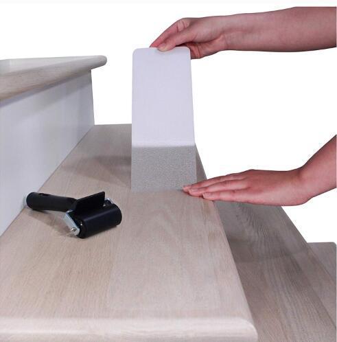Stair steps waterproof rubber PEVA anti-slip tape Pre-cut flat stickers color box set Bathroom anti-slip stickers