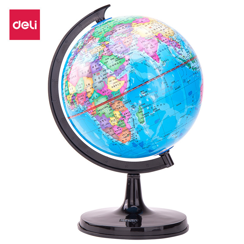 Deli 3033 Student Standard High-Definition Terrain Globe Manufacturer Wholesale 20cm Teaching