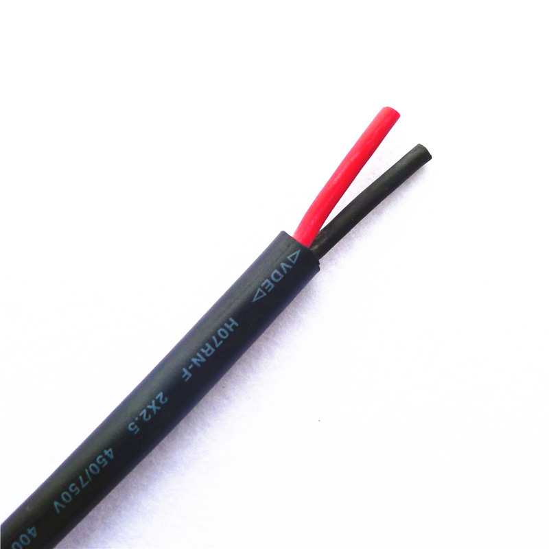 二芯护套线 户外大功率舞台射灯电线VDE HO7RN-F2x2.5橡胶线