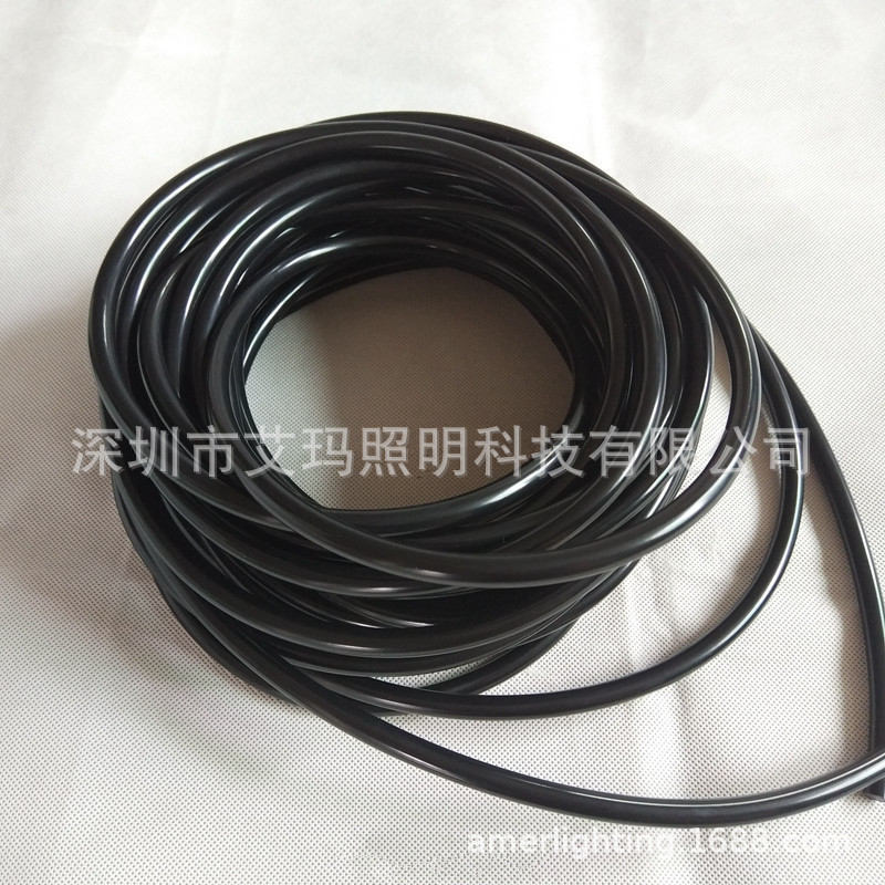 Whole body black leather soft fiber optic tail luminous fiber buried plastic fiber optic line floor tile lamp swimming pool star ceiling soft
