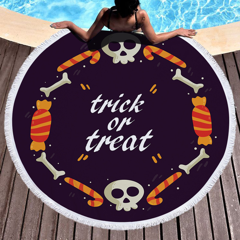 Amazon cross-border bath towel European and American style can not afford static electricity lint-free microfiber round beach towel 150cm