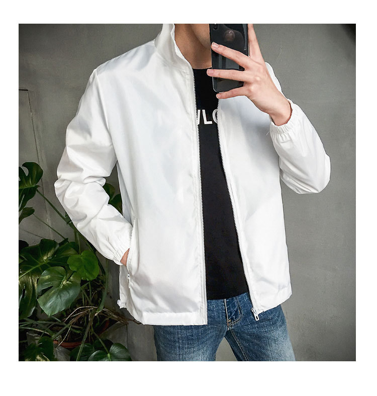 Fábrica al por mayor primavera y otoño nuevo abrigo pareja padre-hijo al aire libre rompevientos hombres más tamaño chaqueta de color sólido logotipo personalizado