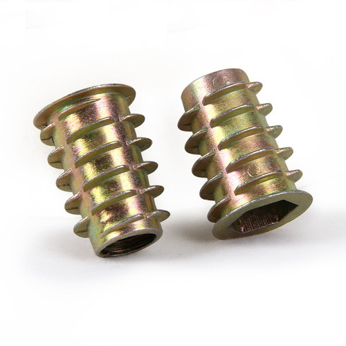 Zinc alloy internal and external thread nuts, hardware furniture accessories, M4~M10 hexagon socket screw nuts, embedded trapezoidal nuts