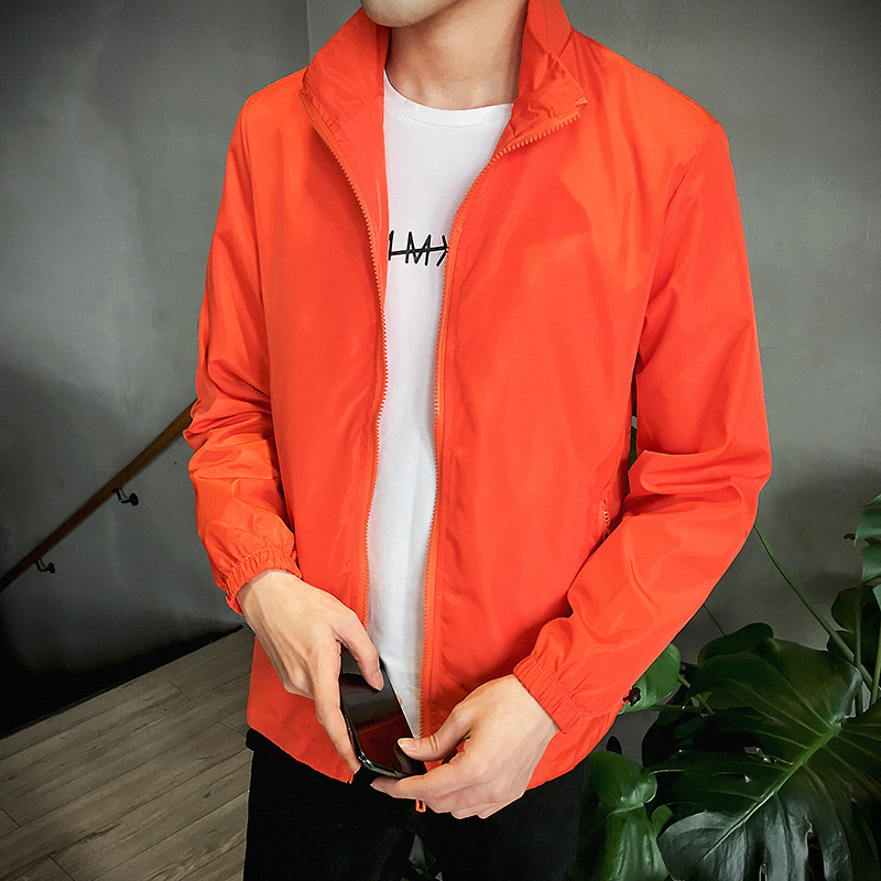 Fábrica al por mayor primavera y otoño nuevo abrigo pareja padre-hijo al aire libre rompevientos hombres más tamaño chaqueta de color sólido logotipo personalizado