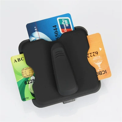 Car sun visor card holder card inserter car card holder car card slot multi-function storage box parking card (Car Glasses Clip/Bill Clip) - black