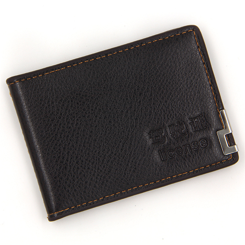 Licencia de conducir de vehículos de motor de moda para hombres y mujeres certificado tarjeta titular tarjeta caso de cuero de conducción de gran capacidad en stock al por mayor